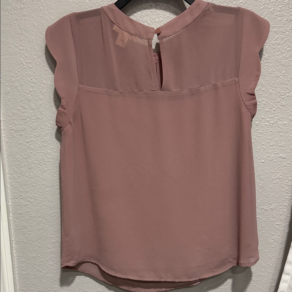 Monteau Mauve Cap Sleeve Blouse - Picture 4 of 5